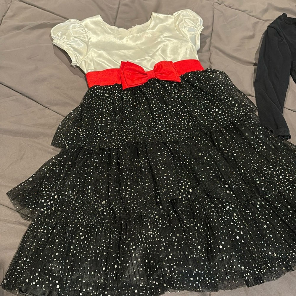 Holiday dress with cardigan. Size 4